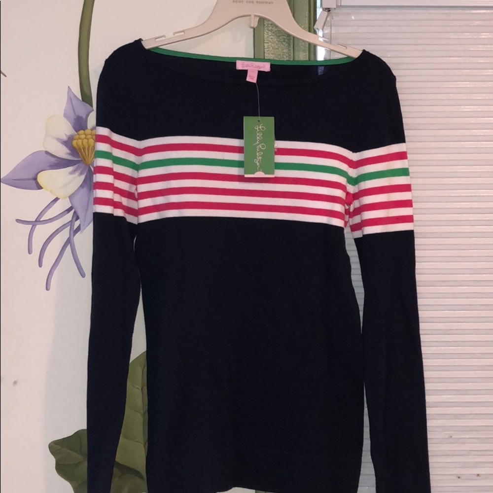 Navy Lilly Pulitzer Striped Sweater